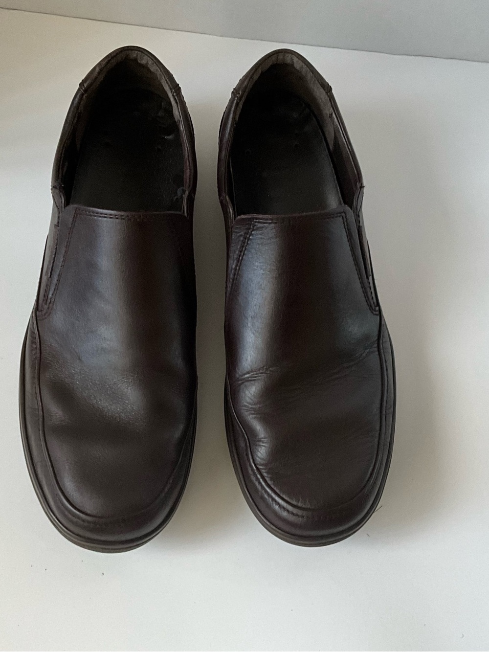 Mephisto Brown Leather Slip-On Loafers